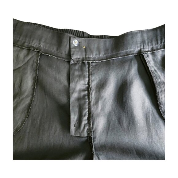 Torrid Plus-size Stretchy Linen Blend High Rise Gray Shorts with Pockets Size 24 - Picture 6 of 12